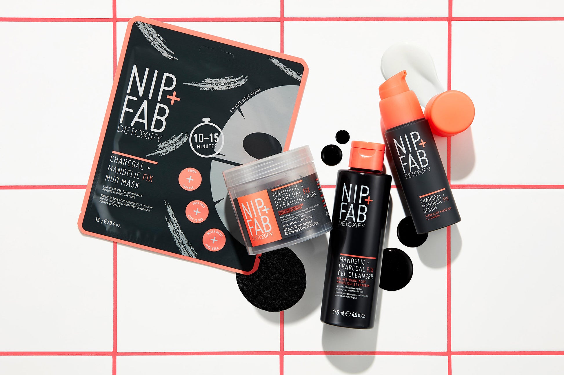 Nip + Fab Mandelic & Charcoal Fix Regime Kit
