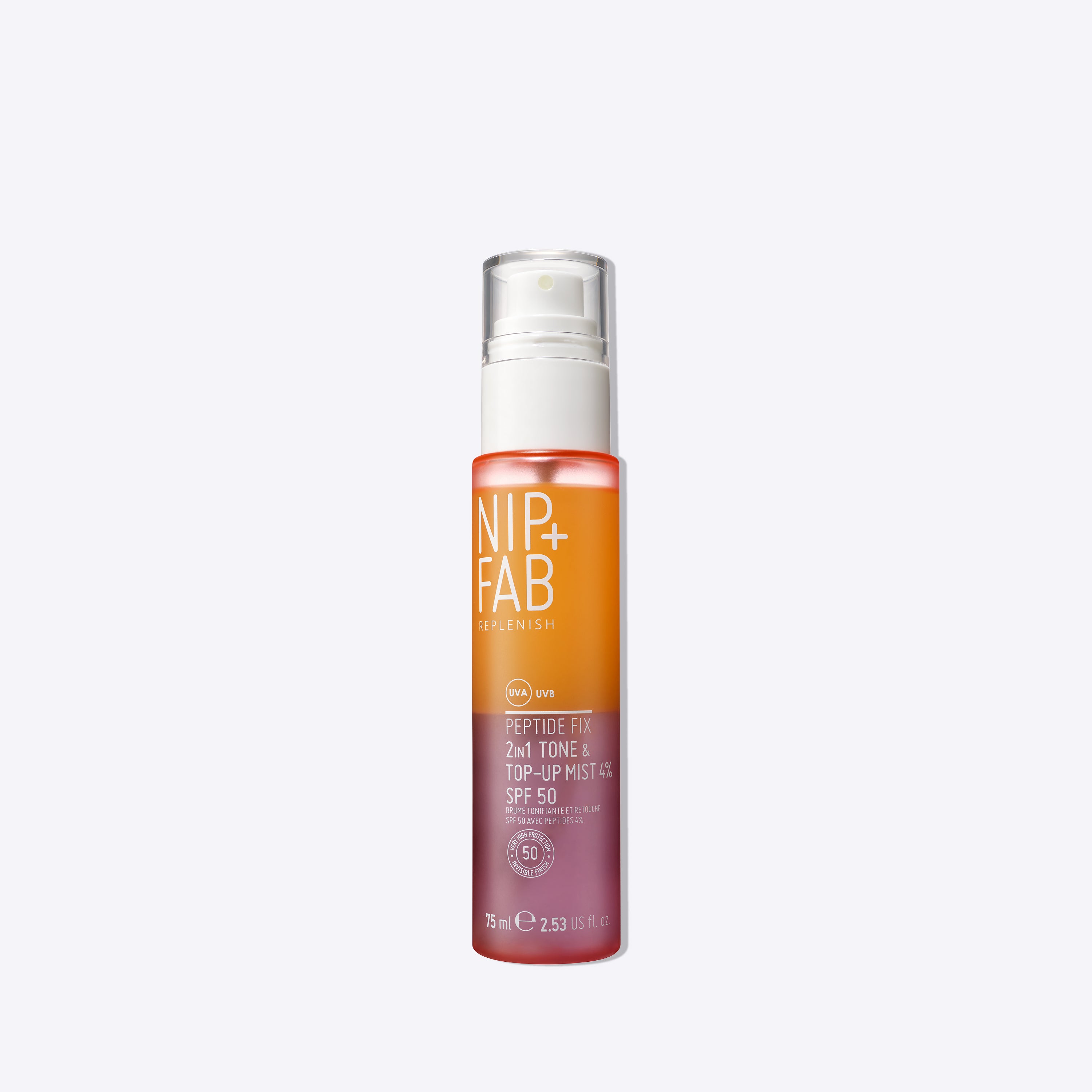 Peptide Fix 2-in-1 SPF 50 Tone + Top Up Mist 4% 75ml