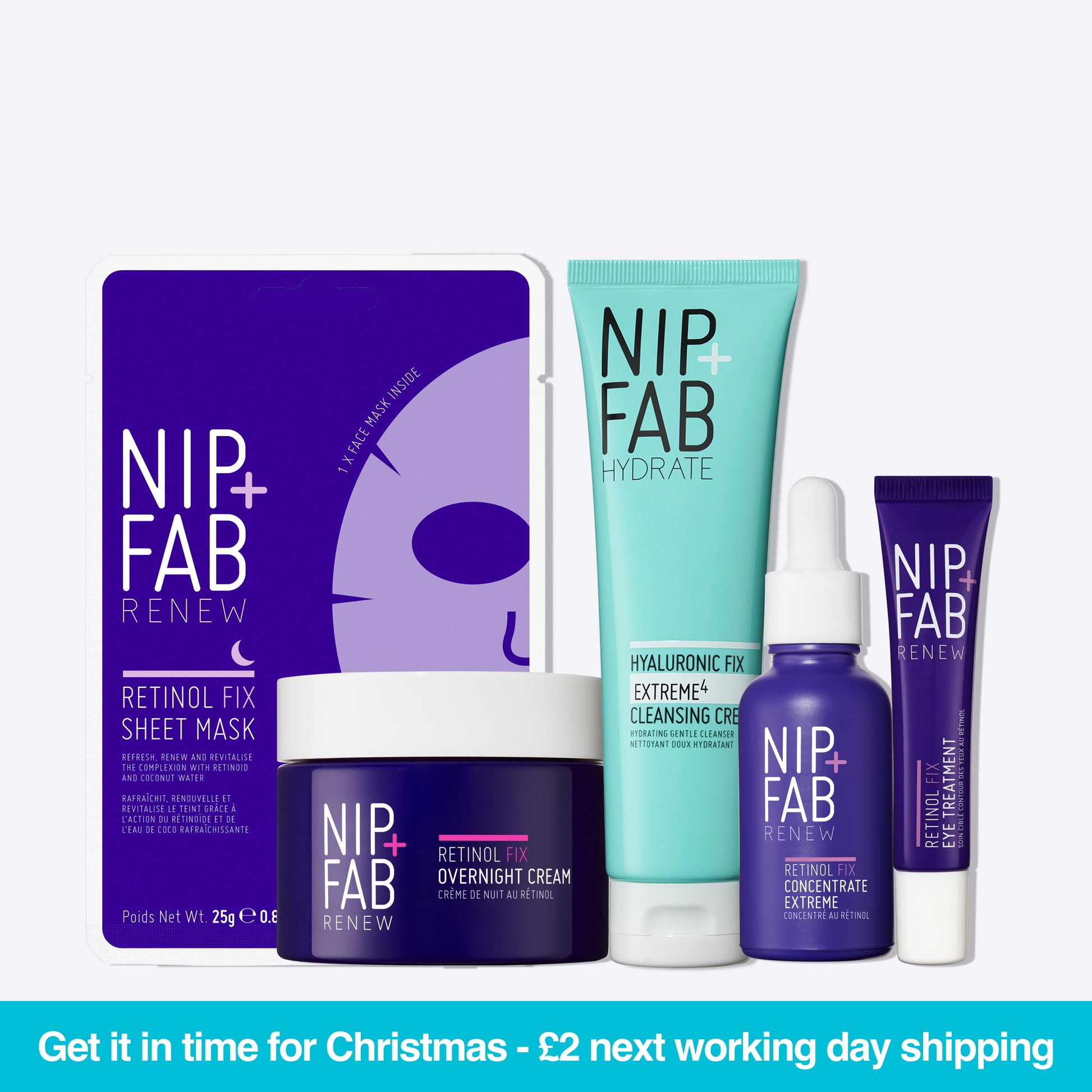 Retinol Fix Fine Lines & Wrinkle Routine Kit for Skin With Signs of Ageing